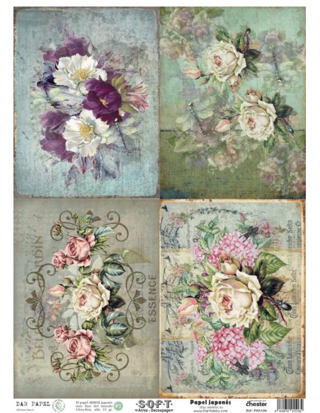 Papel de Arroz Soft 30x41cm. Decoupage PA5106