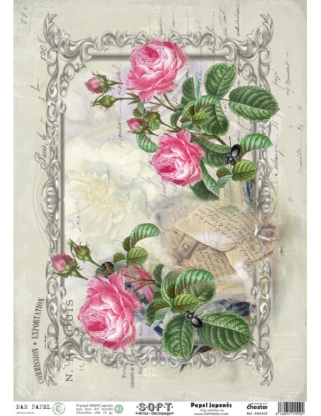 Papel de Arroz Soft 30x41cm. Decoupage PA5107