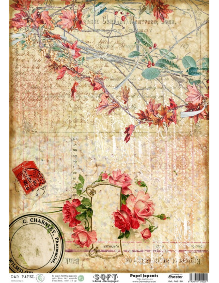 Papel de Arroz Soft 30x41cm. Decoupage PA5110