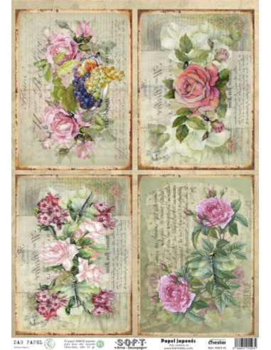 Papel de Arroz Soft 30x41cm. Decoupage PA5115