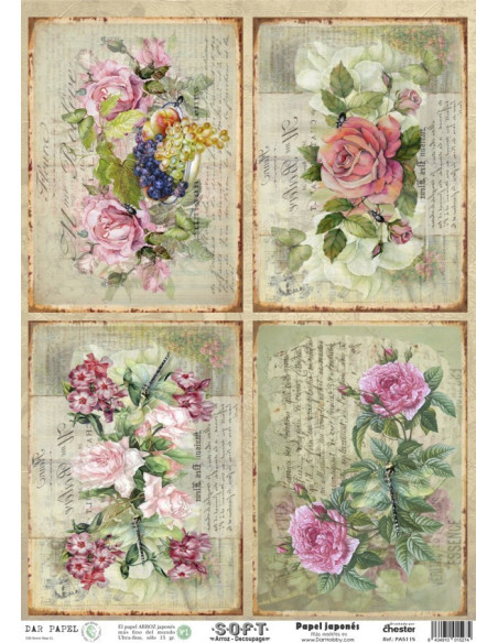 Papel de Arroz Soft 30x41cm. Decoupage PA5115