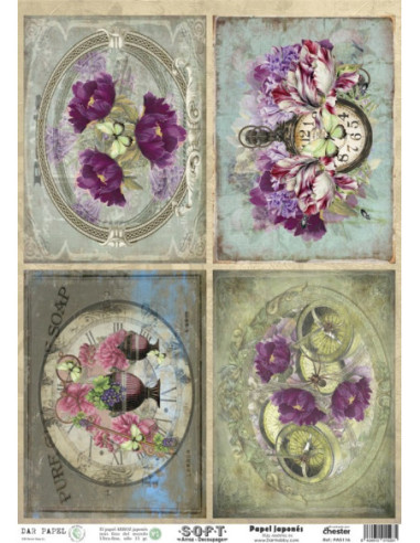 Papel de Arroz Soft 30x41cm. Decoupage PA5116