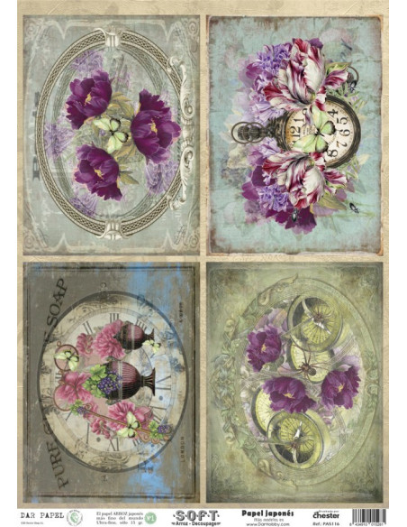 Papel de Arroz Soft 30x41cm. Decoupage PA5116