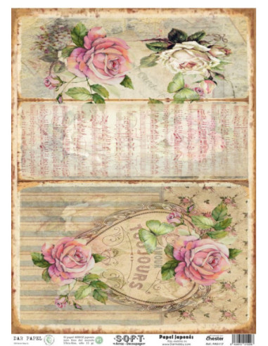 Papel de Arroz Soft 30x41cm. Decoupage PA5117