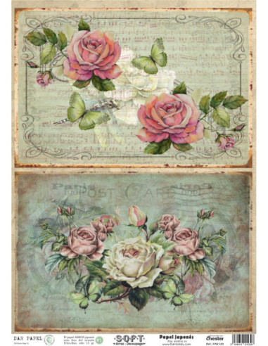 Papel de Arroz Soft 30x41cm. Decoupage PA5120