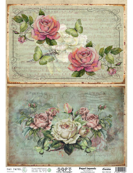 Papel de Arroz Soft 30x41cm. Decoupage PA5120