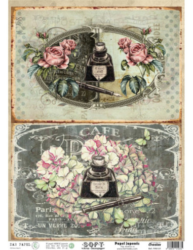 Papel de Arroz Soft 30x41cm. Decoupage PA5121