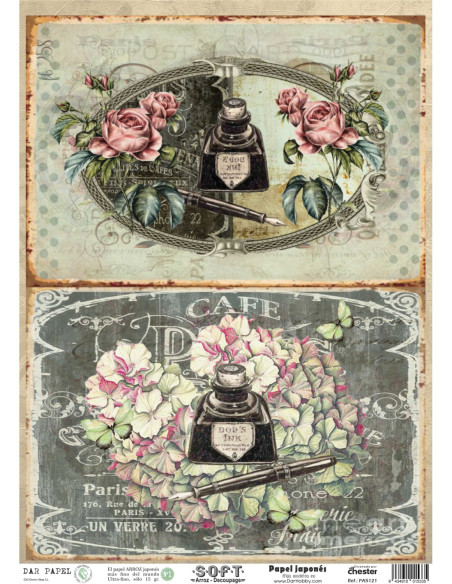 Papel de Arroz Soft 30x41cm. Decoupage PA5121