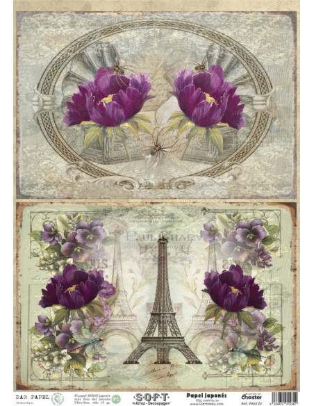 Papel de Arroz Soft 30x41cm. Decoupage PA5123