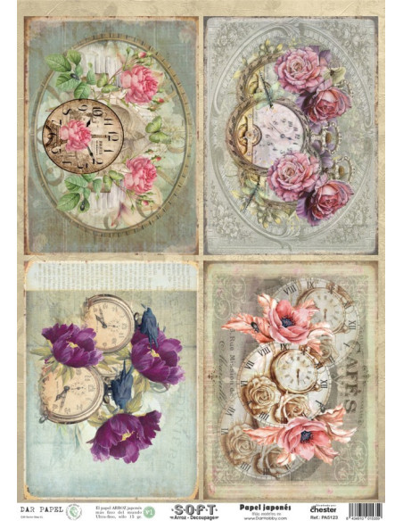 Papel de Arroz Soft 30x41cm. Decoupage PA5124