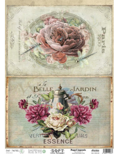 Papel de Arroz Soft 30x41cm. Decoupage PA5126