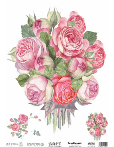 Papel de Arroz Soft 30x41cm. Decoupage PA5129