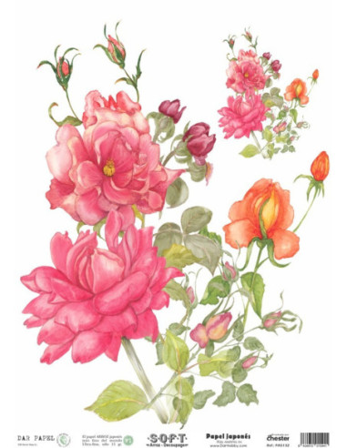 Papel de Arroz Soft 30x41cm. Decoupage PA5133
