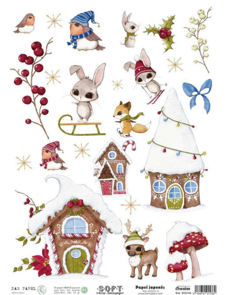 Papel de Arroz Soft 30x41cm. Decoupage PA5155