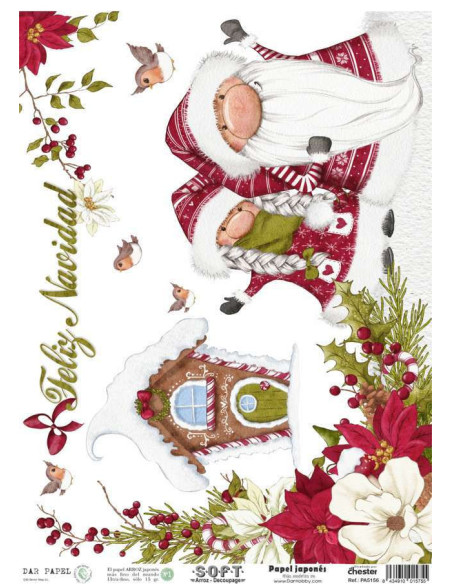 Papel de Arroz Soft 30x41cm. Decoupage PA5156