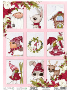 Papel de Arroz Soft 30x41cm. Decoupage PA5158