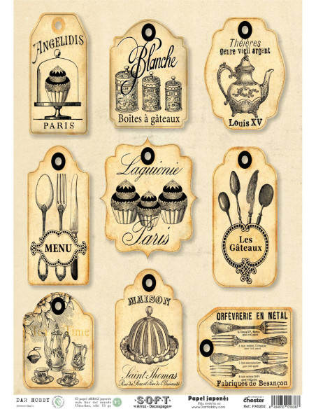 Papel de Arroz Soft 30x41cm. Decoupage PA5202