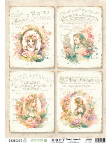 Papel de Arroz Soft 30x41cm. Decoupage PA5214