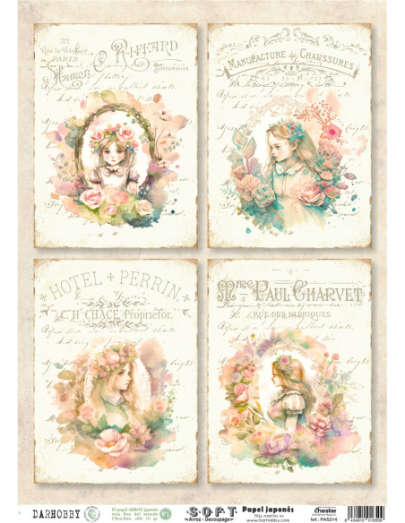 Papel de Arroz Soft 30x41cm. Decoupage PA5214