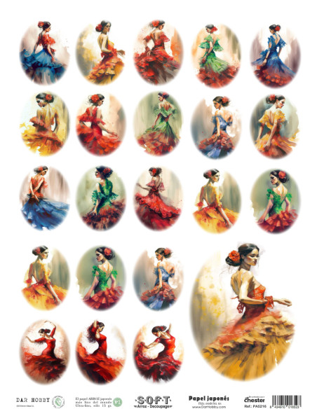 Papel de Arroz Soft 30x41cm. Decoupage PA5216