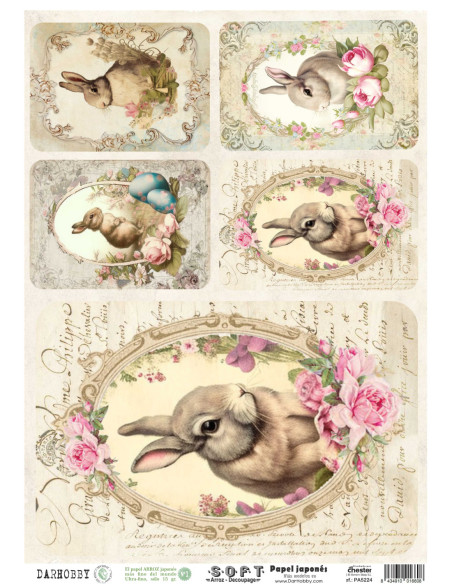 Papel de Arroz Soft 30x41cm. Decoupage PA5224