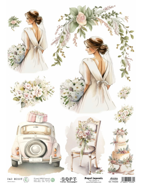 Papel de Arroz Soft 30x41cm. Decoupage PA5250