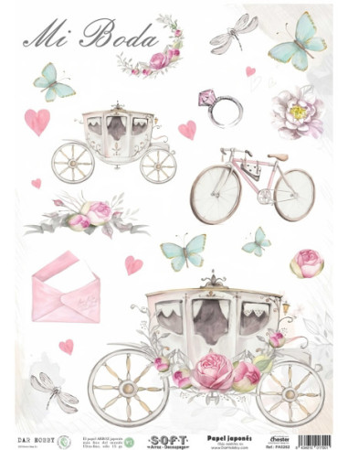 Papel de Arroz Soft 30x41cm. Decoupage PA5262