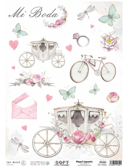 Papel de Arroz Soft 30x41cm. Decoupage PA5262