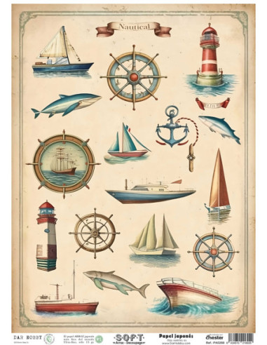 Papel de Arroz Soft 30x41cm. Decoupage PA5268
