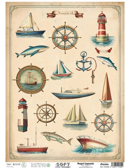 Papel de Arroz Soft 30x41cm. Decoupage PA5268