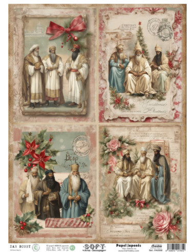 Papel de Arroz Soft 30x41cm. Decoupage PA5506
