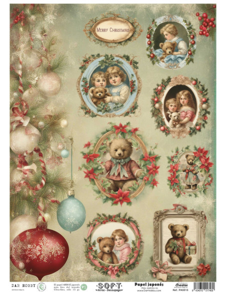 Papel de Arroz Soft 30x41cm. Decoupage PA5513
