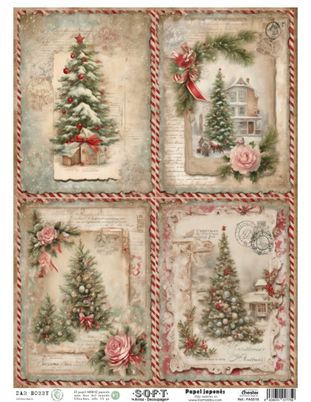 Papel de Arroz Soft 30x41cm. Decoupage PA5516