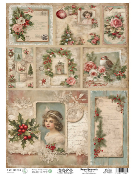 Papel de Arroz Soft 30x41cm. Decoupage PA5519