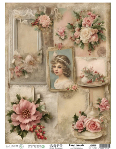 Papel de Arroz Soft 30x41cm. Decoupage PA5522