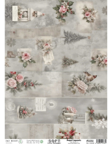 Papel de Arroz Soft 30x41cm. Decoupage PA5538