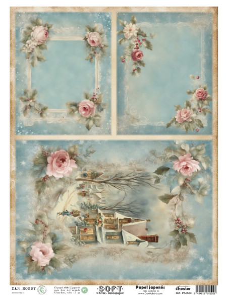 Papel de Arroz Soft 30x41cm. Decoupage PA5553