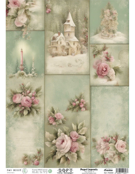Papel de Arroz Soft 30x41cm. Decoupage PA5555
