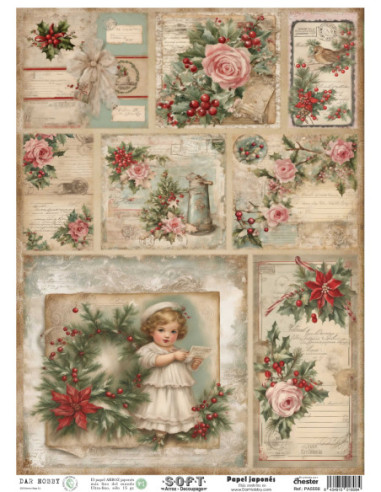 Papel de Arroz Soft 30x41cm. Decoupage PA5556
