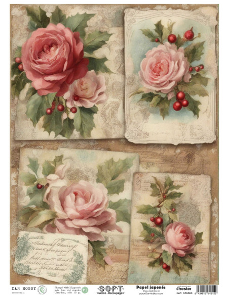 Papel de Arroz Soft 30x41cm. Decoupage PA5563