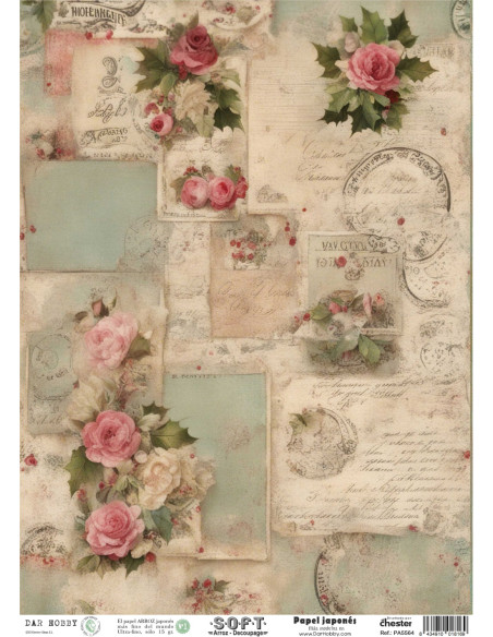 Papel de Arroz Soft 30x41cm. Decoupage PA5564