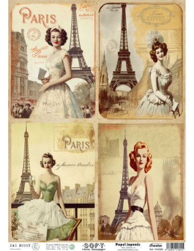 Papel de Arroz Soft 30x41cm. Decoupage PA5589