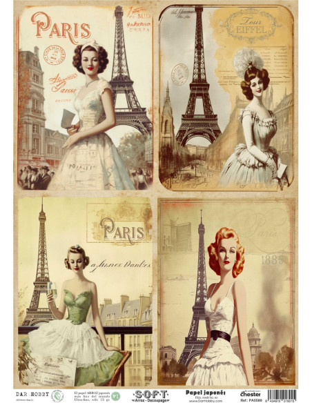 Papel de Arroz Soft 30x41cm. Decoupage PA5589