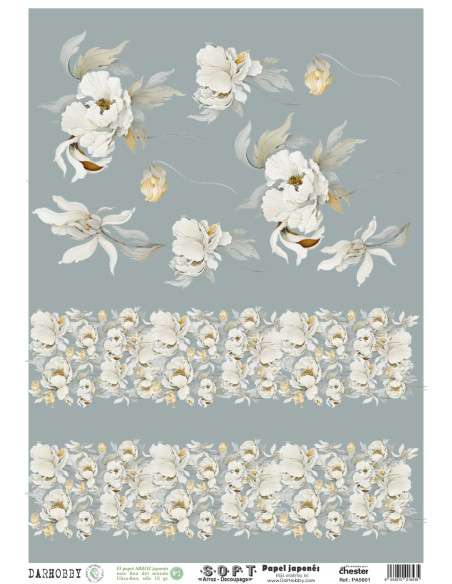 Papel de Arroz Soft 30x41cm. Decoupage PA5601
