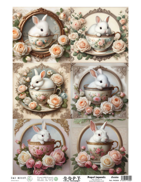 Papel de Arroz Soft 30x41cm. Decoupage PA5609