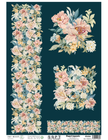 Papel de Arroz Soft 30x41cm. Decoupage PA5616