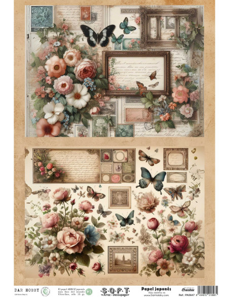 Papel de Arroz Soft 30x41cm. Decoupage PA5647