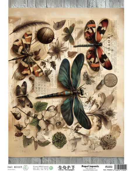 Papel de Arroz Soft 30x41cm. Decoupage PA5653