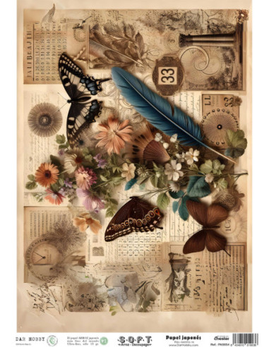 Papel de Arroz Soft 30x41cm. Decoupage PA5654