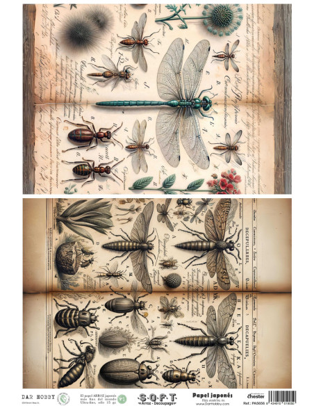 Papel de Arroz Soft 30x41cm. Decoupage PA5656